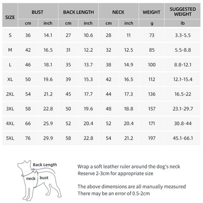 Waterproof Winterized Warm Jacket For Dogs
